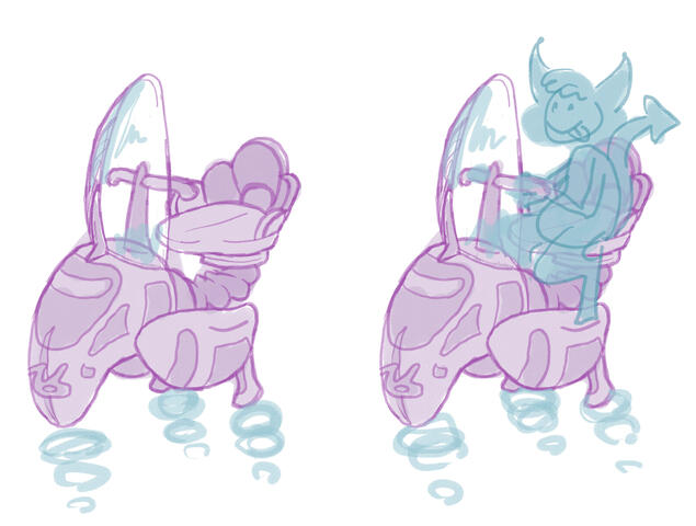 "Vehicle Design?" - Digital sketch, Photoshop. Concept for vehicle design for a class project. 2023.