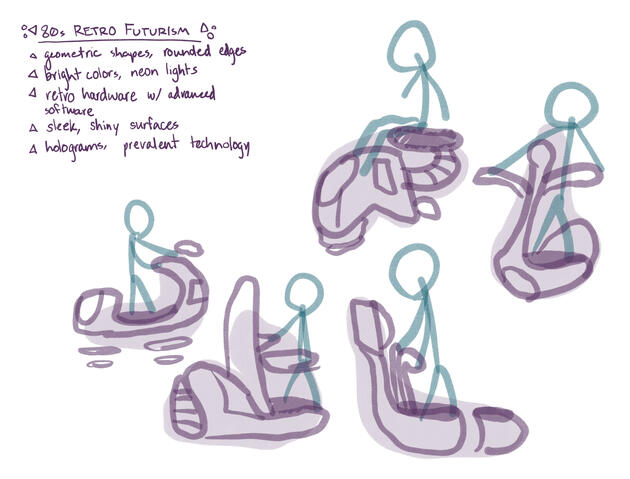 "Vehicle Design??" - Digital sketch, Photoshop. Brainstorming vehicle design for a class project. 2023.